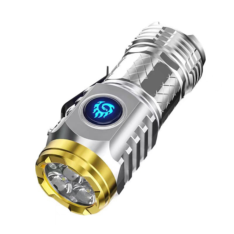 Rechargeable Super Bright Flashlight Strong Light Portable Outdoor Torch for Camping Hiking and Emergency Use