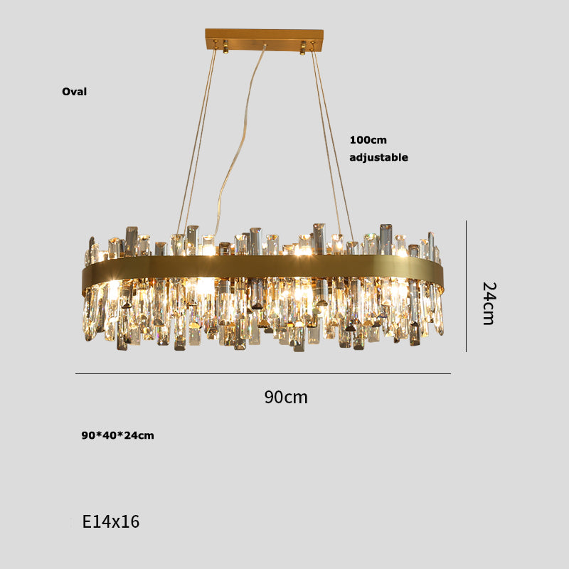 Simple Crystal Chandelier – Modern Living Room Ceiling Light