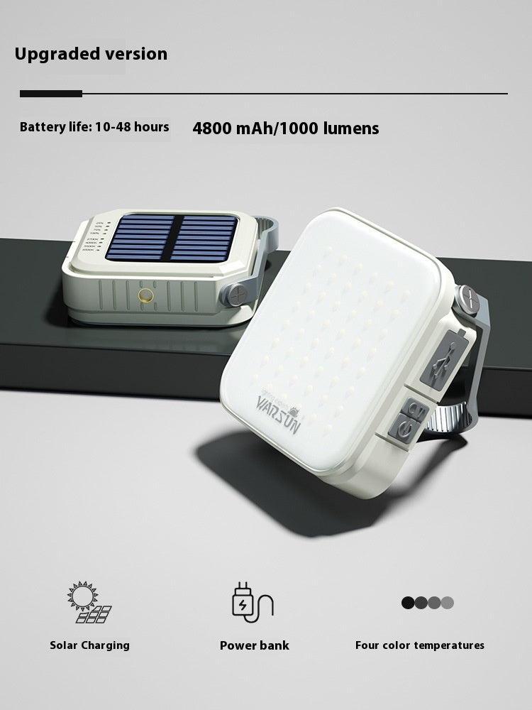 Ultra Long Life Battery Solar LED Camping Light Portable Outdoor Tent Lantern Atmosphere Lighting for Hiking and Emergency Use