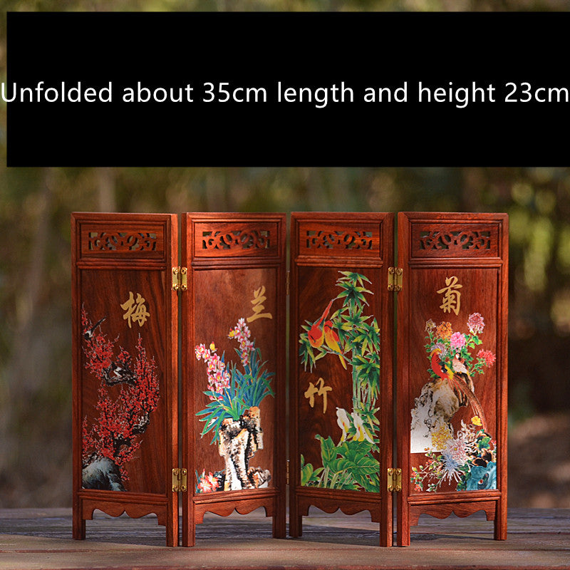 Red Rosewood Miniature Furniture Model Handmade Decorative Dollhouse Furniture Set Collectible Home Decor