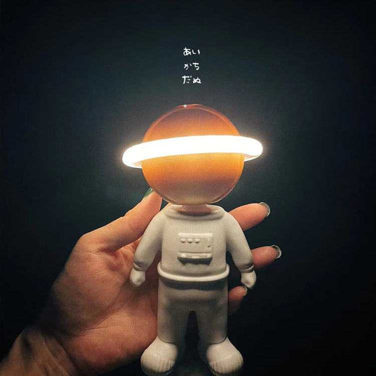New Astronaut Star Projector Lamp USB Rechargeable Rotatable Night Light Bedside Galaxy Atmosphere Bedroom Decor