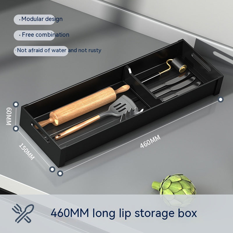 Kitchen Drawer Storage Box Divider Partition Organizer Adjustable Cutlery Storage Tray