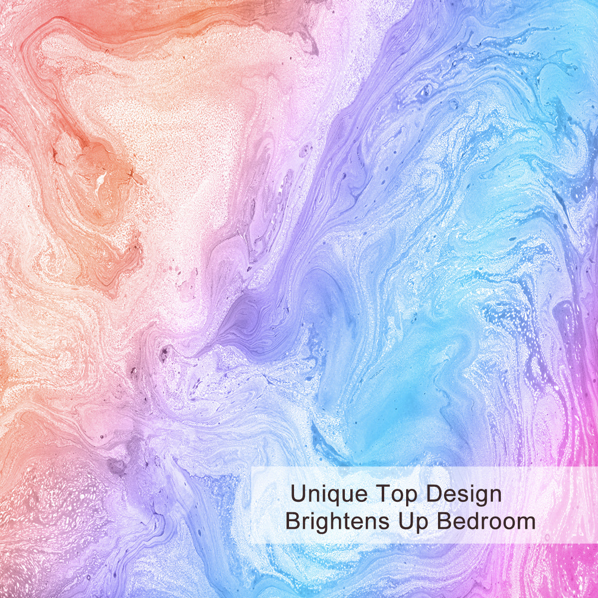 Girly Rainbow Glitter Ombre Duvet Cover Bedding Set 3 Pcs Chic Pastel Purple Blue Green Bedspread with 2 Pillow Shams