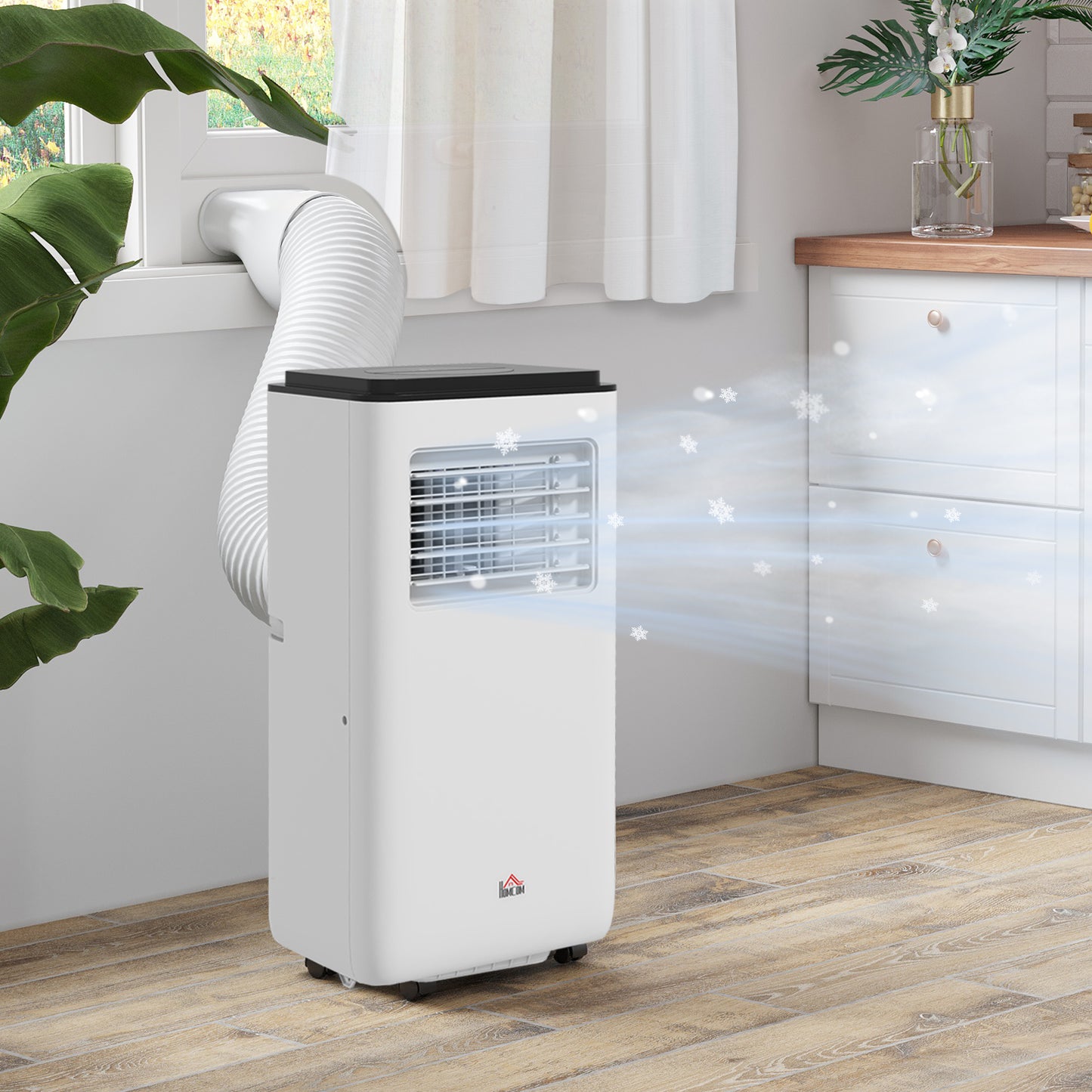 10,000 BTU Portable Air Conditioner for 440 Sq Ft Room White AC Unit with Dehumidifier Fan Sleep Mode 24H Timer & Window Kit