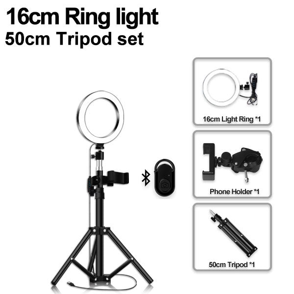 Floor-Standing Portable Tripod Fill Light Compatible with Apple Devices Adjustable Photography LED Light