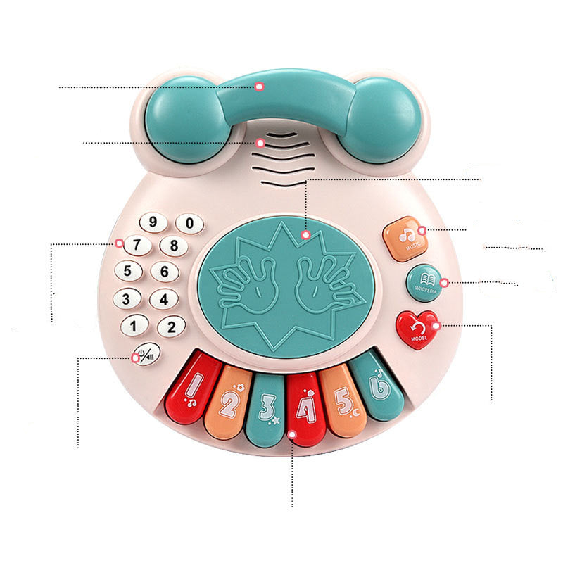 Hand Shot Drum Baby Multi Function Sound Phone Drum Interactive Musical Toy for Kids Early Education