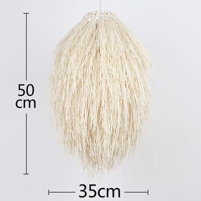 Idyllic Rattan Pine Cone Chandelier – Creative Ceiling Light for Hotel & Home