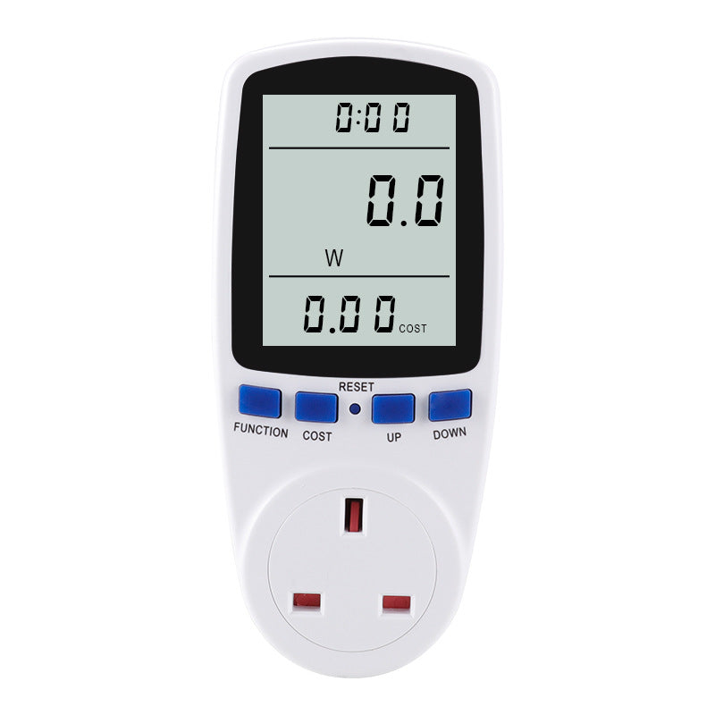 Digital LCD Power Meter Wattmeter Socket Energy Monitor 220V AC KWh Voltage Usage Analyzer with EU US UK AU BR Plug Options
