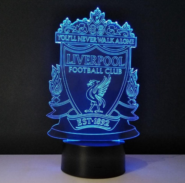 3D Liverpool FC LED Lamp Football Club Night Light for Bedroom Sports Decor
