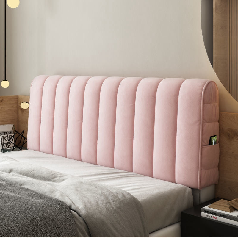 Thickened Universal Soft Bed Back Cover Dustproof Full Coverage Curved Headboard Protector