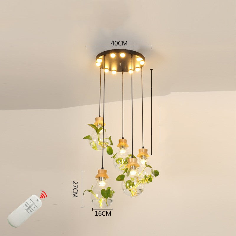 Glass Water Plant Aquarium Chandelier – Bar & Dining Room Lighting