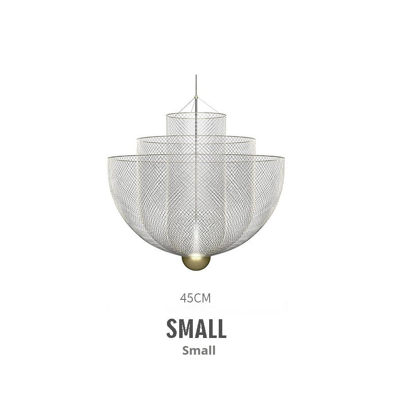 Nordic Iron Mesh Chandelier – Modern Light & Shadow Design