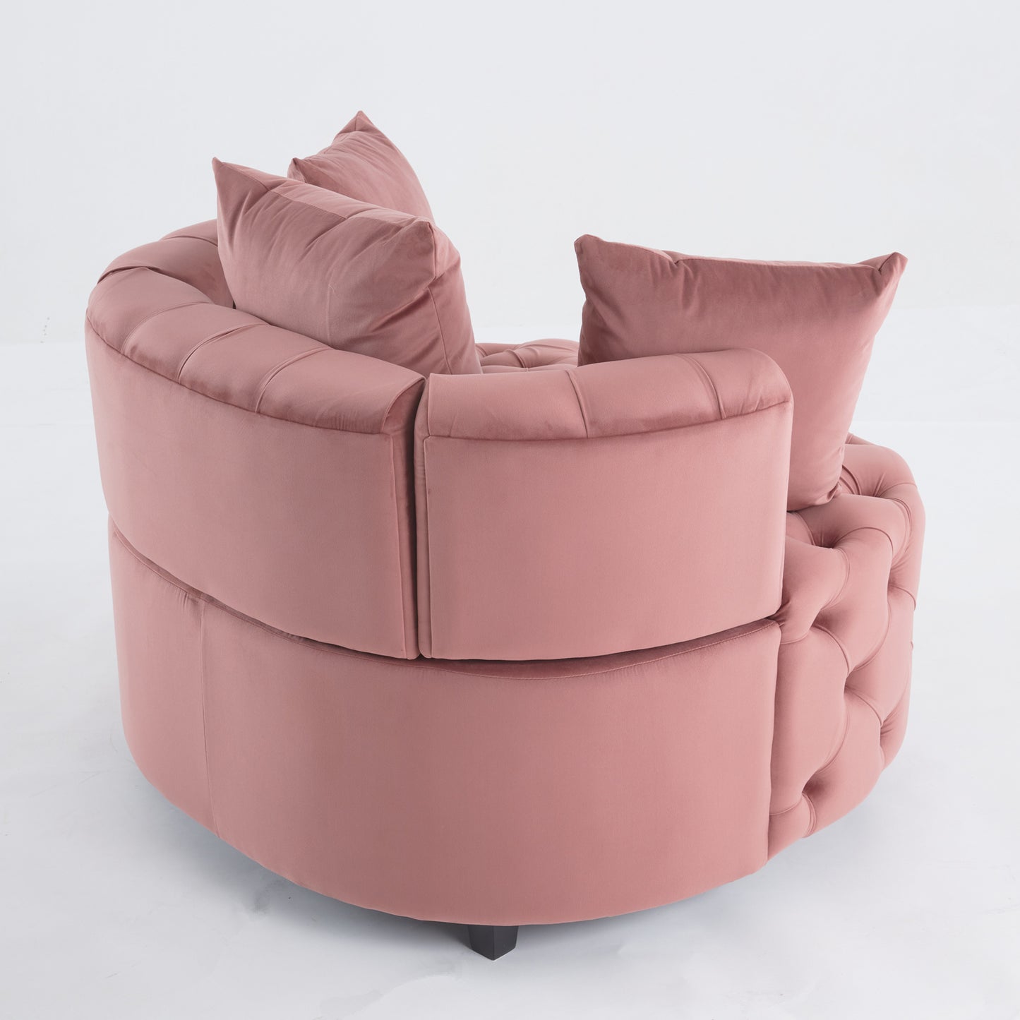 A&A Furniture Classic Barrel Accent Chair Modern Leisure Sofa Chair for Living Room Bedroom Stylish Upholstered Armchair