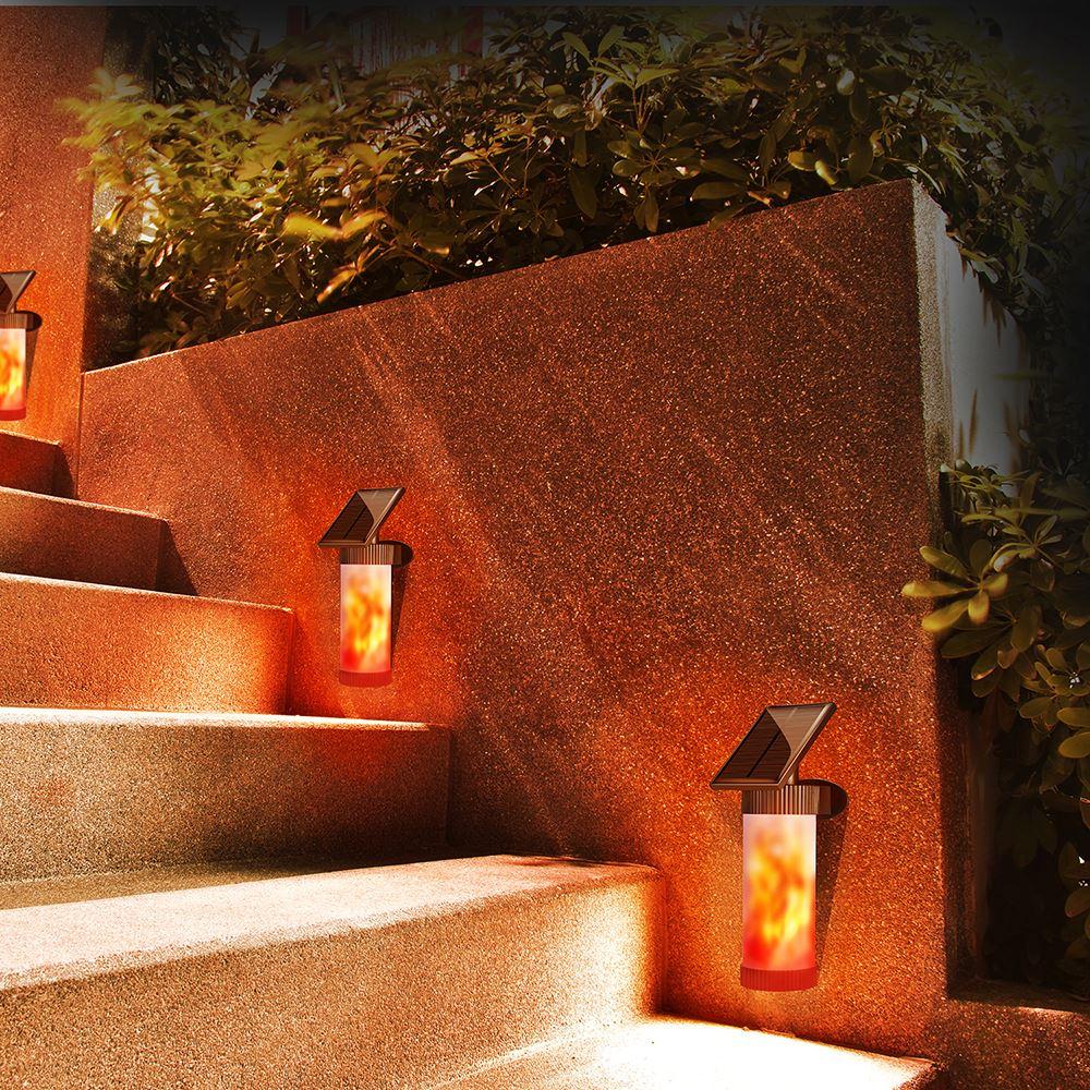 Waterproof Flickering Flame Wall Lights LED Outdoor Torch Effect Garden Wall Sconce Lamp