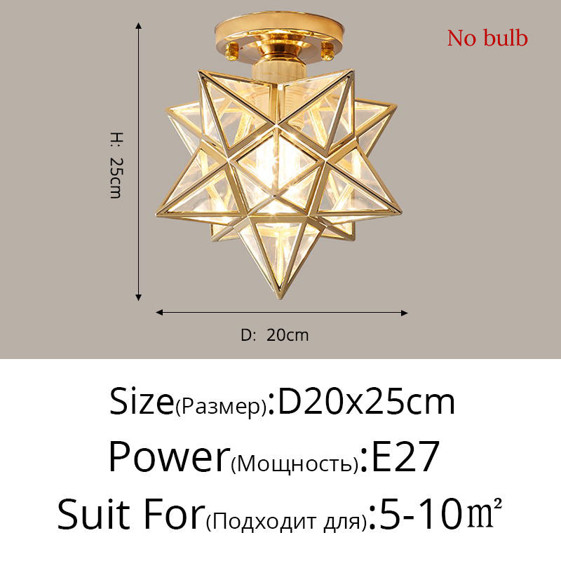 Nordic Creative Five-Star Ceiling Lamp for Modern Living Room & Bedroom
