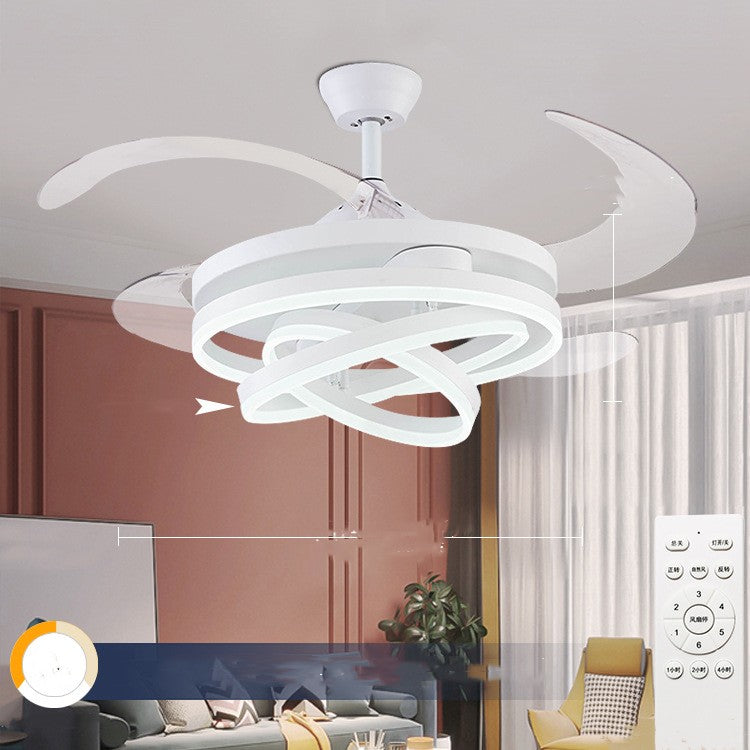 Ceiling Fan with Light & Chandelier – Modern Living Room & Bedroom Fan Lamp