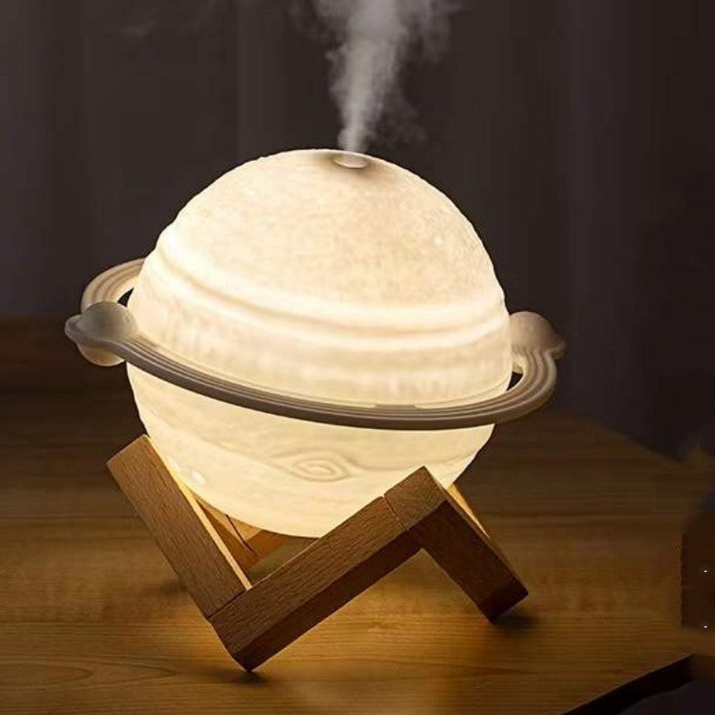 Planet Humidifier Home Silent Air Humidifier Mini Fog Volume LED Atmosphere Night Light Diffuser