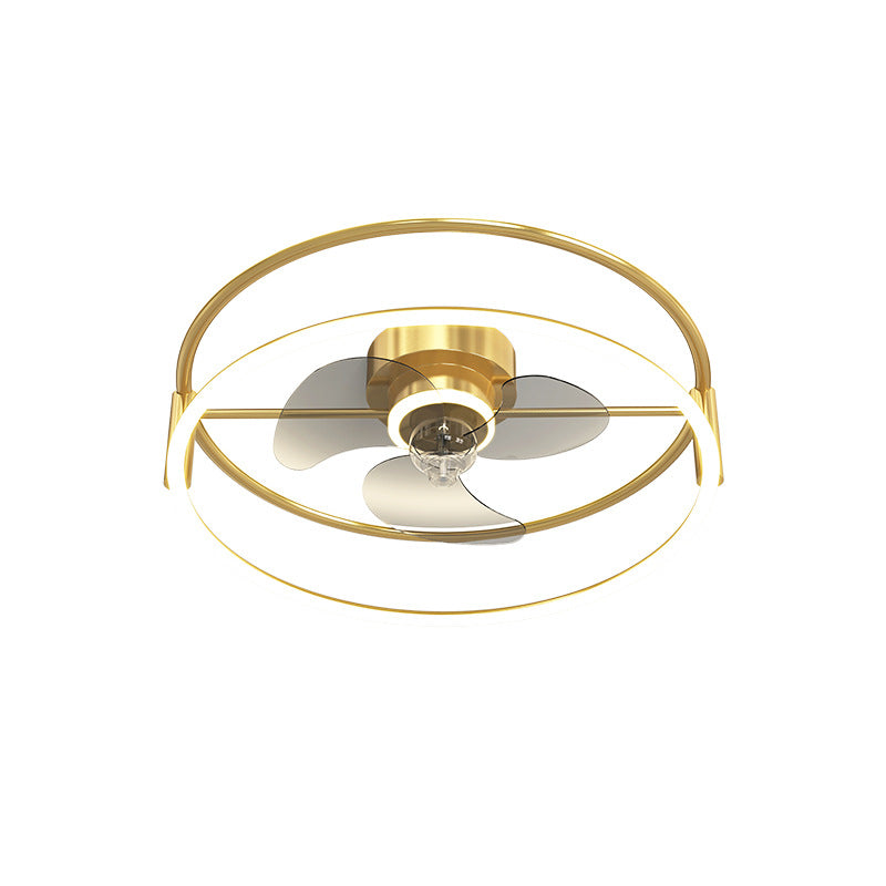Modern Simple Ceiling Fan Light Dining Room LED Ceiling Fan Lamp With Remote Control