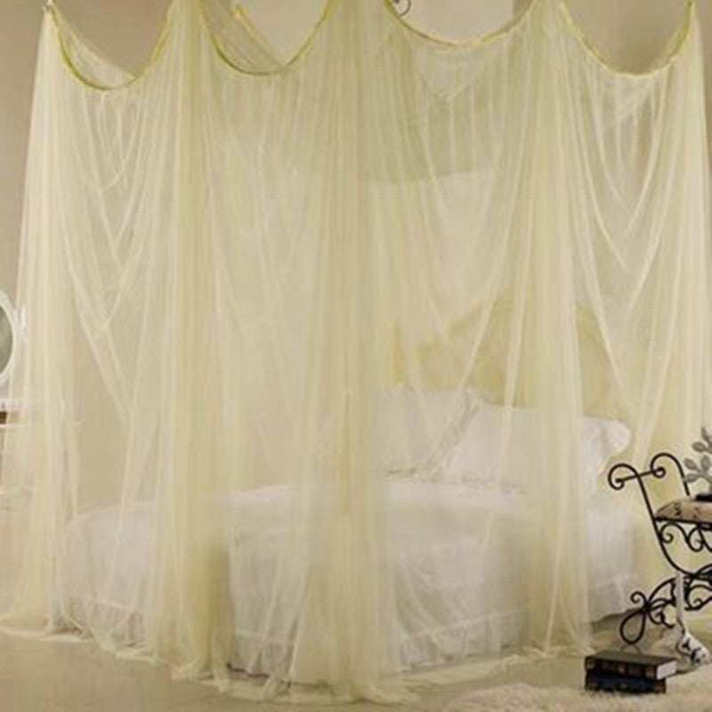Household Mosquito Net Single Double Bed Free Installation Encrypted Mesh Dormitory Bed Net Dark Green
