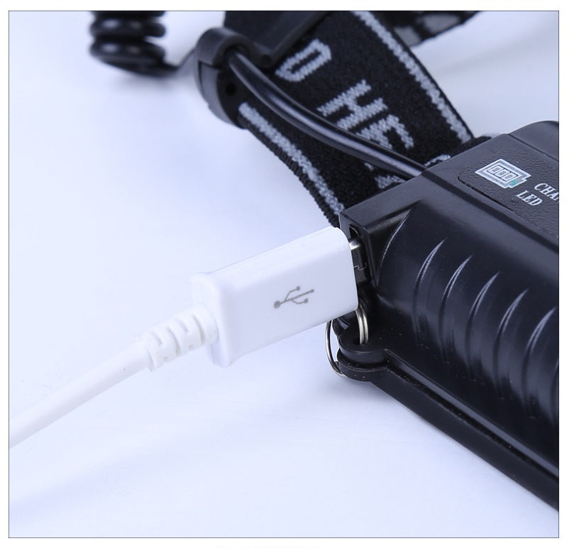 Fixed Focus Strong Light Head-Mounted LED Flashlight Long-Range Outdoor Camping Headlamp