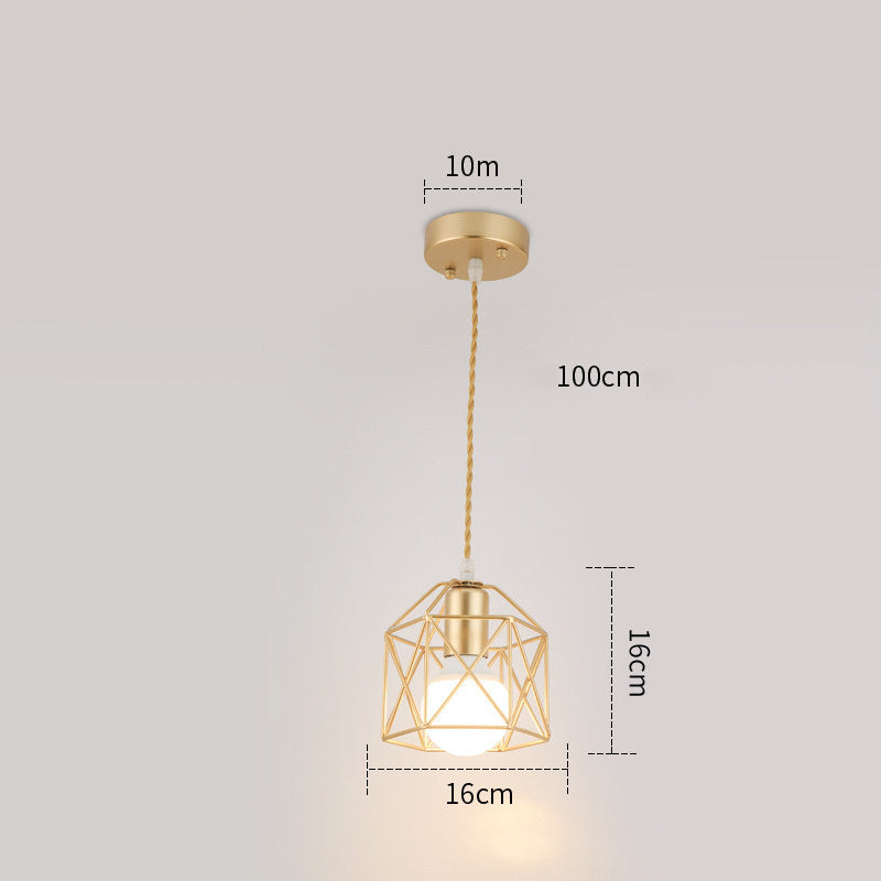 Wrought Iron Small Lamps and Lanterns Simple Post Modern Creative Decorative Lighting for Home