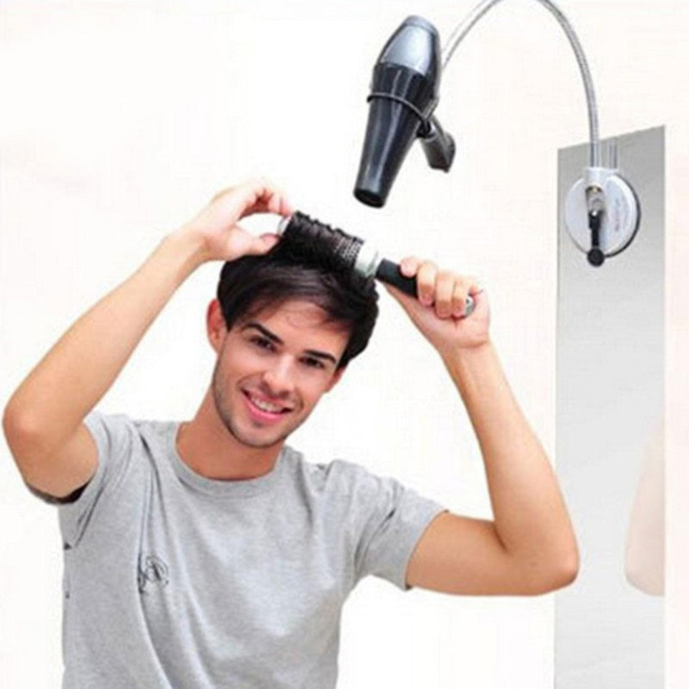 Hair Dryer Hands Free 360 Degree Rotating Holder Stand Suction Cup Hair Organization Pet Grooming Rack Lazy Mount