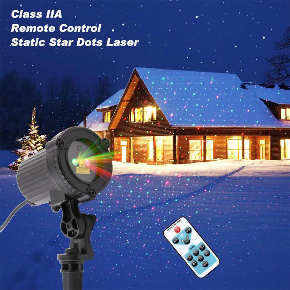Outdoor Waterproof Red and Green Laser Light Projector for Courtyard Garden Landscape Decoration