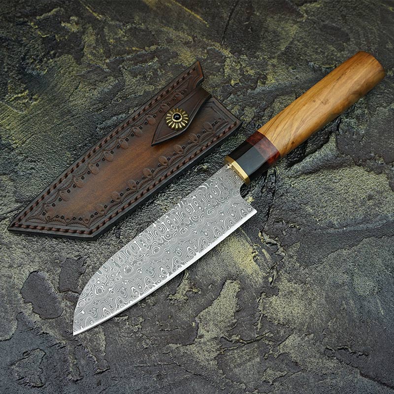 Damascus Steel Chef Knife Handmade Kitchen Knife for Professional Cooking and Precision Cutting