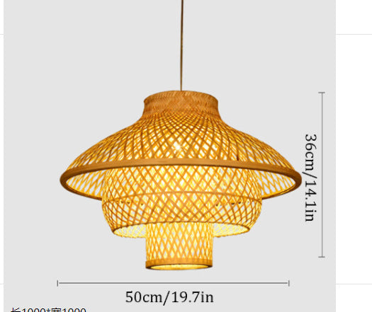 Bamboo Chandelier – New Chinese Style Farmhouse Lighting