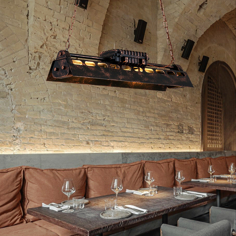 Retro Industrial Iron Droplight – Loft, Restaurant & Office Pendant Lamp