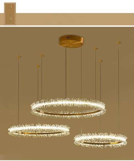 Modern Crystal Chandelier โ Living Room Gold Electroplated Creative Light