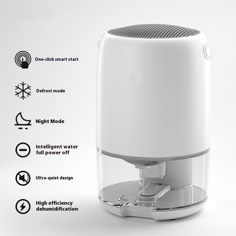 Bedroom Small Dry Air Dehumidifier Compact Moisture Absorber Air Purification Device for Home Use