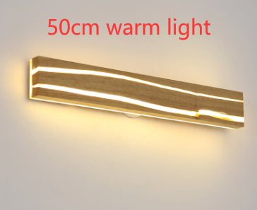 Solid Wood LED Wall Light Modern Bedroom Bedside Lamp Warm Decorative Lighting