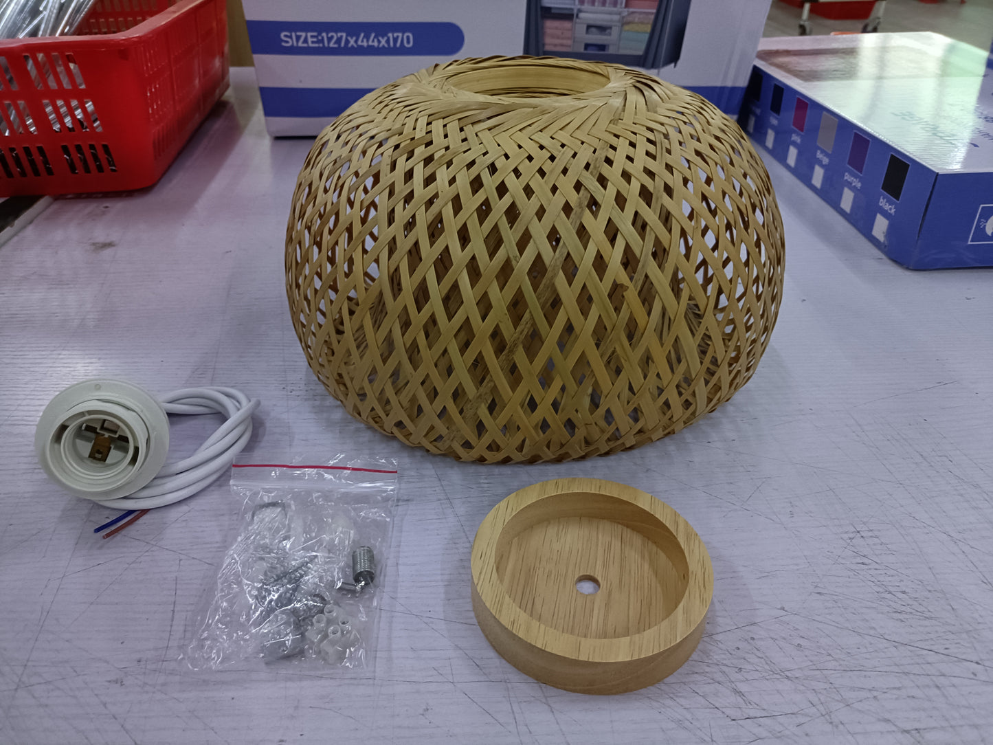 Bamboo Woven Japanese Chandelier – Simple Pastoral Creative Ceiling Light