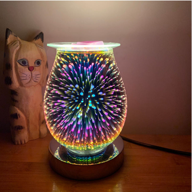 LED Holiday Decoration Lights Xmas Touch Sensor Aromatherapy Lamp Aroma Diffuser with Luminous Firework Effect for Home Decor