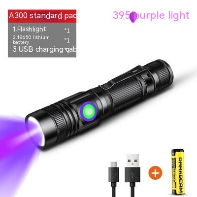 Jade Identification UV 365nm Violet Flashlight Portable Ultraviolet Lamp for Gemstone and Mineral Testing