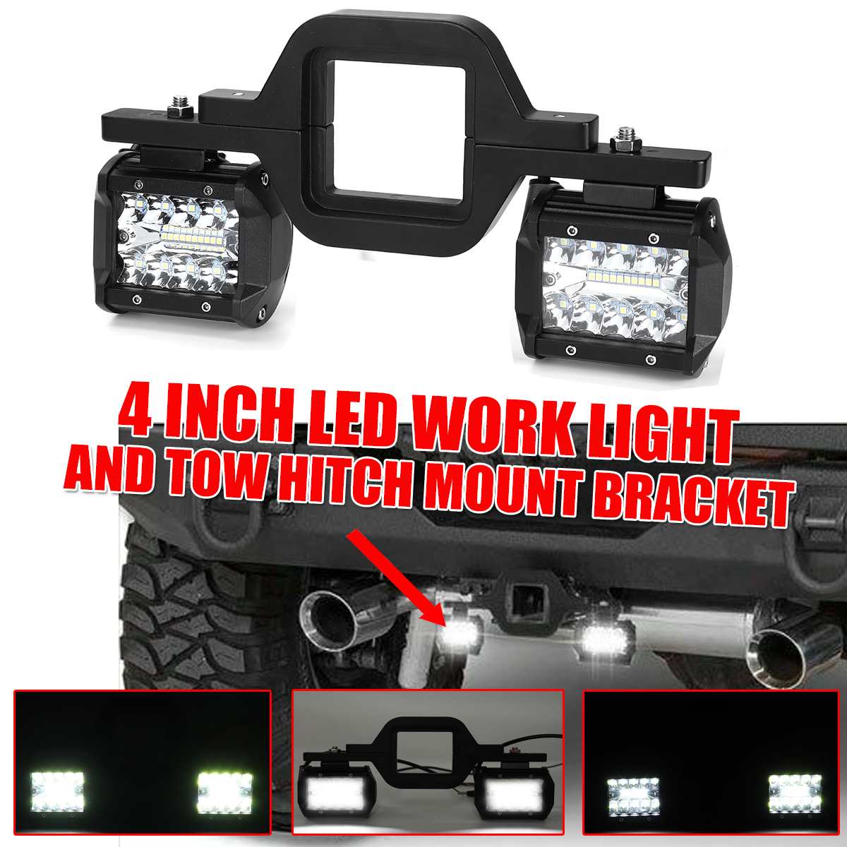 LED Light Strip with Trailer Adapter – Mounting Bracket Kit for Vehicle Lighting
