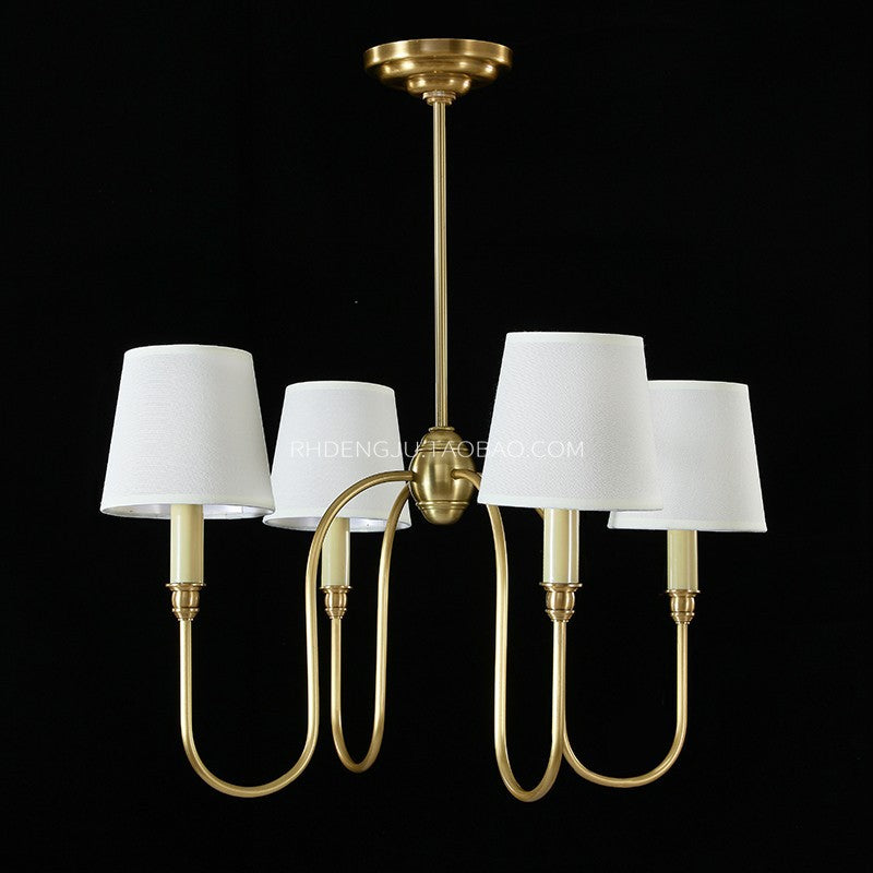 Copper Chandelier Simple Design for Bedroom Living Room Dining Room Elegant Ceiling Light