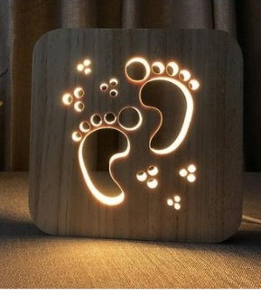 3D LED Music Note Night Light – Guitar Saxophone Violin USB Wooden Table Lamp for Living Room Decor