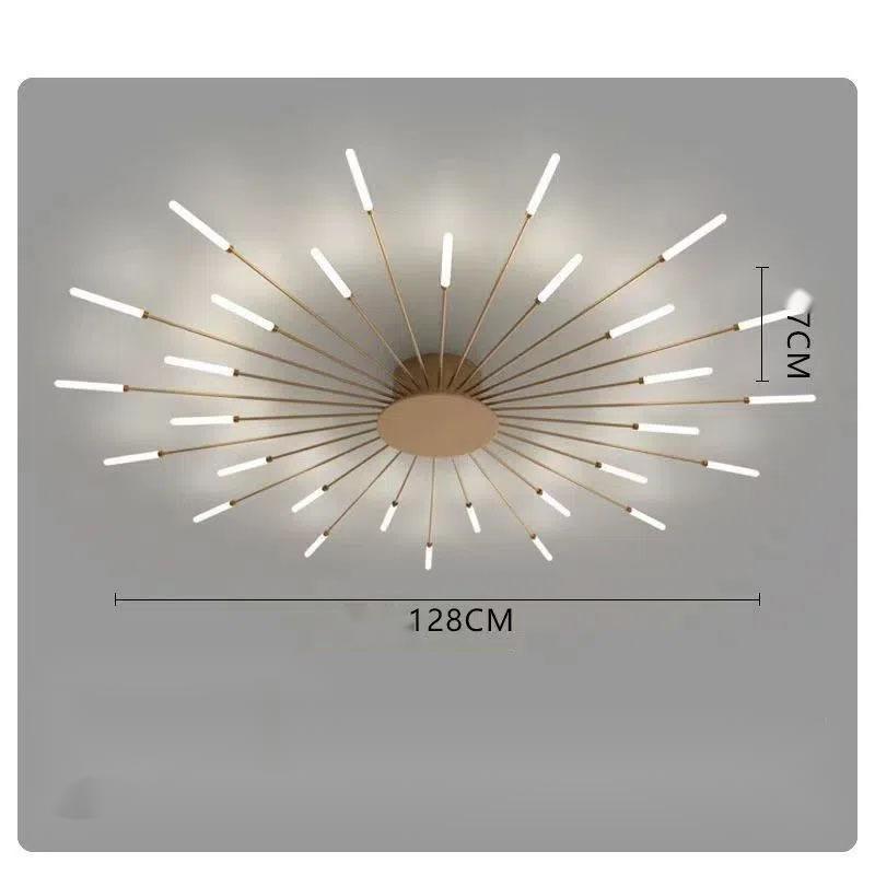 Iron Decorative Ceiling Light Modern Ceiling Lamp Living Room Bedroom Home Lighting Fixture