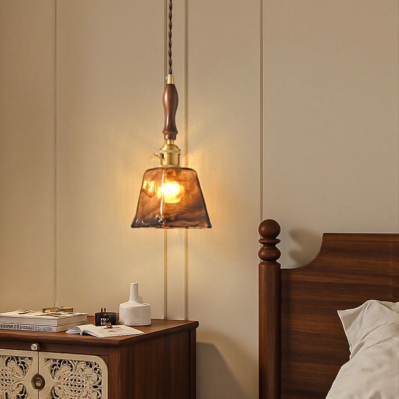 Amber Glass Pendant Light – Vintage-Style Chandelier