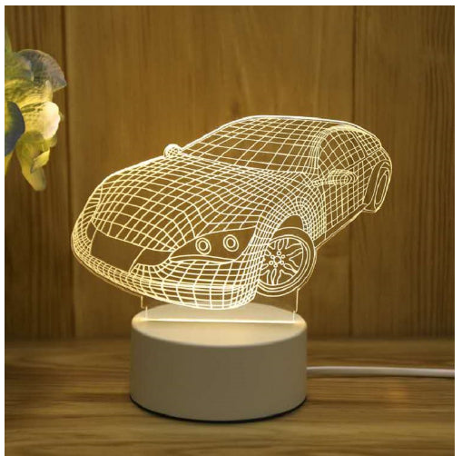 3D Acrylic LED Neon Sign Lamp USB Night Light Christmas Home Room Decoration Valentine Gift Table Lamp