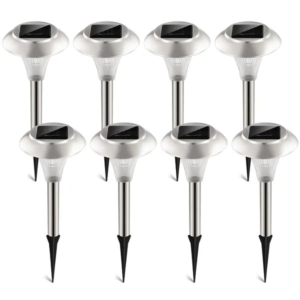 8 Pack Solar Garden Lights Outdoor Color Changing Pathway Lamps IP44 Waterproof Landscape Lighting