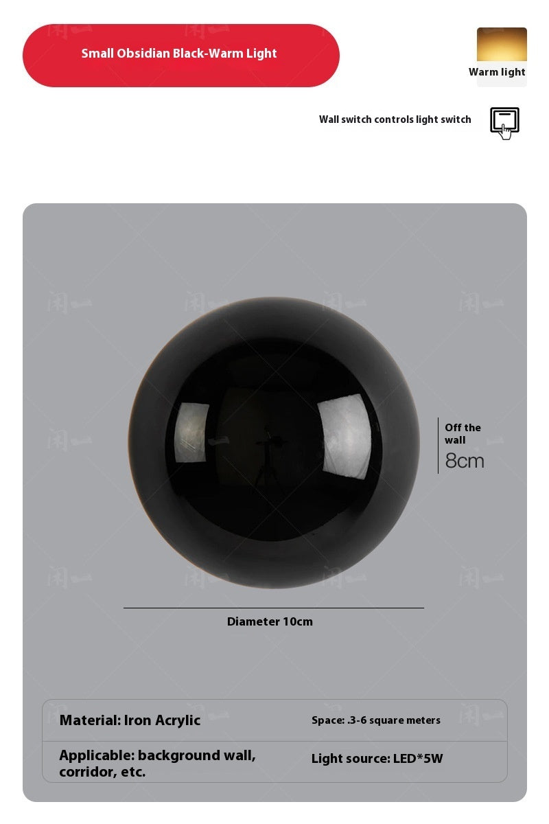 Nordic Solar Eclipse Round Wall Lamp Bedroom Bedside Aisle Modern Minimalist Light Decor