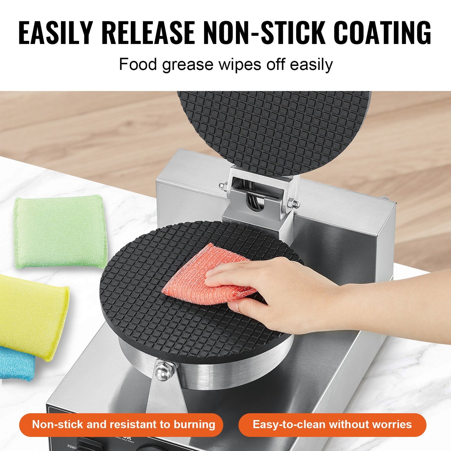 1230W Electric Ice Cream Cone Maker Commercial Waffle Cone Egg Roll Machine for Café and Restaurant Use