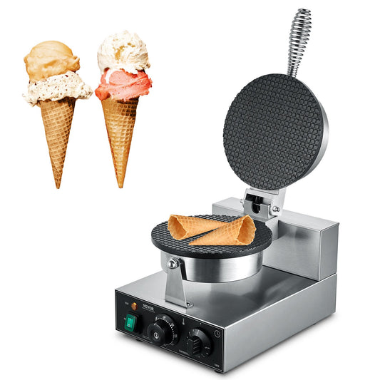 1230W Electric Ice Cream Cone Maker Commercial Waffle Cone Egg Roll Machine for Café and Restaurant Use