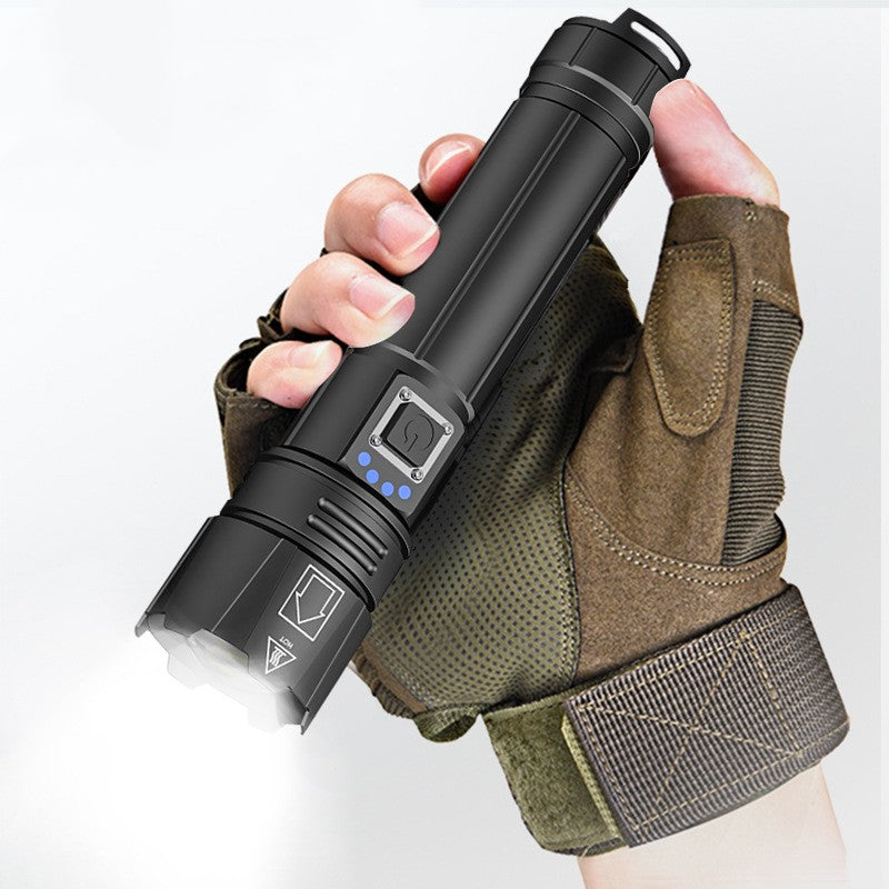30W White Laser Flashlight – Telescopic Focusing High Power LED Torch