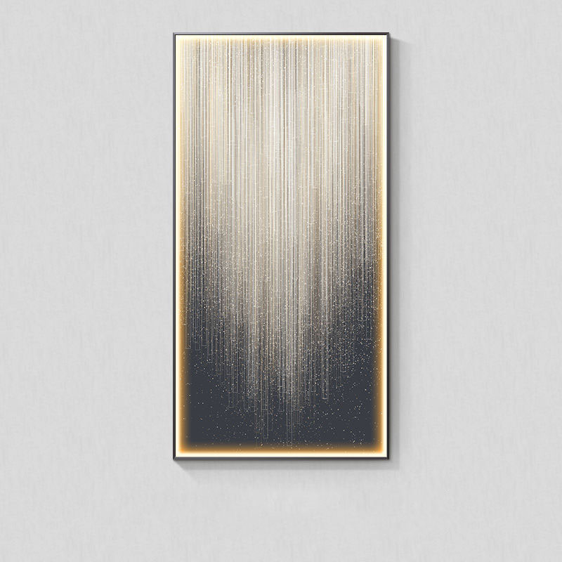 Modern Light Luxury Abstract Wall Art with LED Light Hanging Picture Decorative Wall Lamp for Living Room Home Decor