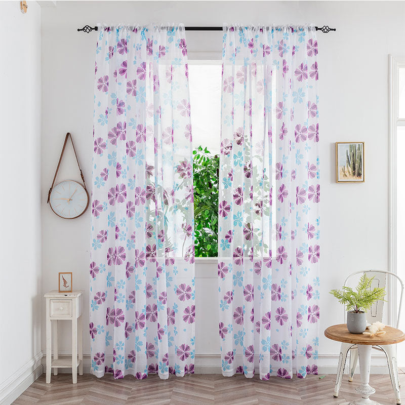 Mesh Bedroom Curtains Light Transmission Decorative Sheer Window Drapes for Home Decor