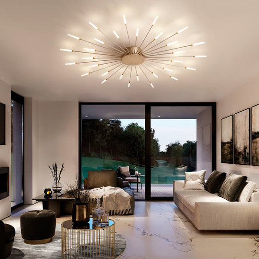 Iron Decorative Ceiling Light Modern Ceiling Lamp Living Room Bedroom Home Lighting Fixture